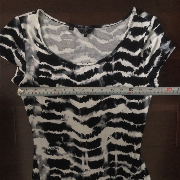 GUESS❓Black & White High-Low Bodycon Maxi Dress - Picture 2 of 8